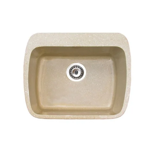 Квадратна мивка за вграждане, голям сифон модел 1022 (Еднокоритна квадратна мивка за вграждане модел 1022 полимермрамо) на цени от 148.99 лв. само в dklux.com