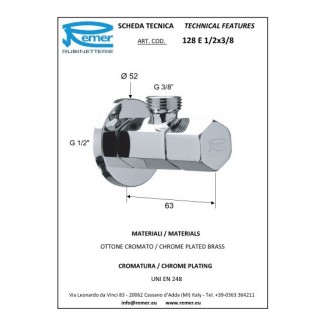 Декоративно ъглово кранче Qubika LUX Декоративно ъглово кранче Qubika LUX