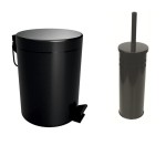 Кошче и четка за WC комплект ЧЕРЕН МАТ