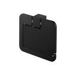 Поставка за тоалетна хартия с капак Futura черен мат