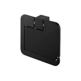 Поставка за тоалетна хартия с капак Futura черен мат