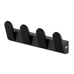 Четворна закачалка за кърпи Futura черен мат