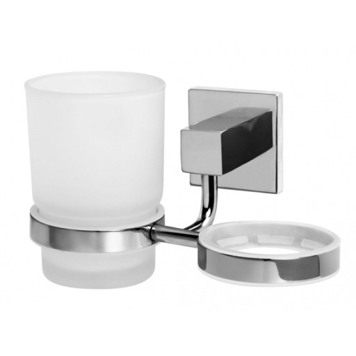 Двойна поставка с чаши за баня Quadro Arktic квадрат (Двоен държач с чаши за баня Quadro Arktic) на цени от 39.99 лв. само в dklux.com