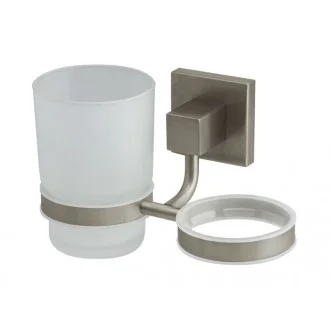 Двойна поставка с чаши за баня Quadro Nord инокс