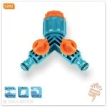 Разклонител за бързи връзки за маркучи ДВОЕН с кран