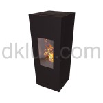 Дизайнерска пелетна камина CALUX FORMA EASY ЧЕРНА