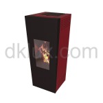 Дизайнерска пелетна камина CALUX FORMA EASY ЧЕРВЕНА