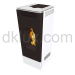 Дизайнерска пелетна камина CALUX FORMA БЯЛА