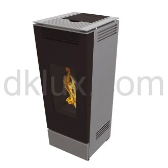 Дизайнерска пелетна камина CALUX FORMA СРЕБРИСТА