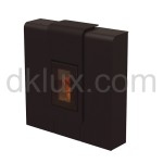 Дизайнерска пелетна камина XILA AIR суха ЧЕРНА