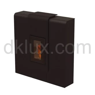 Дизайнерска пелетна камина XILA AIR суха ЧЕРНА