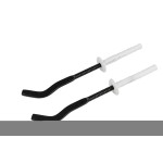 Комплект стенни конзоли за алуминиев радиатор 220мм ЧЕРНИ