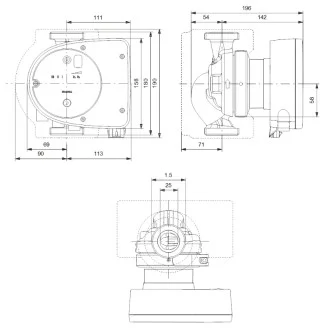 Циркулационна помпа GRUNDFOS MAGNA 1 25-100