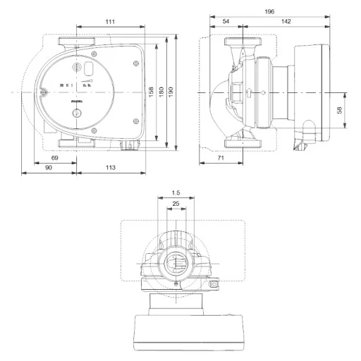 Циркулационна помпа GRUNDFOS MAGNA 1 25-120