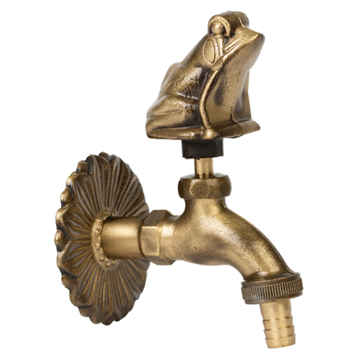 Декоративна канелка месинг с ръкохватка Жаба Декоративна канелка месинг с ръкохватка Жаба