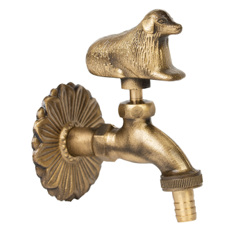 Декоративна канелка месинг с ръкохватка Куче