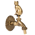 Декоративна канелка месинг с ръкохватка Котка