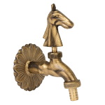 Декоративна канелка месинг с ръкохватка Кон