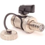 Дренажен кран за колектори 1/2" с тапа и щуцер