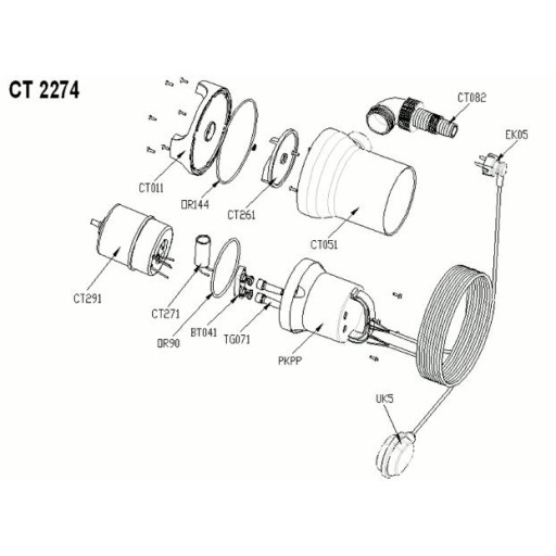 Дренажна помпа ELPUMPS CT2274 (Дренажна помпа за отводняване CT2274) на цени от 129.99 лв. само в dklux.com