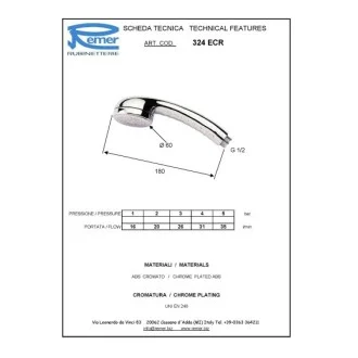 Душ слушалка Chrome хромирана