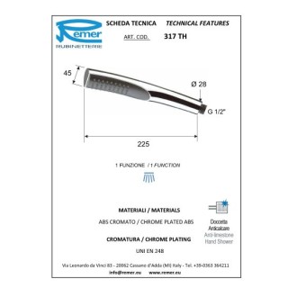Душ слушалка Torch антиваровикова Душ слушалка Torch антиваровикова