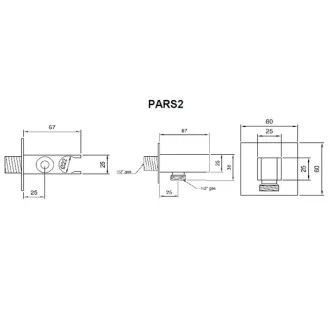Квадратно стенно коляно за душ с държач SQUARE месинг