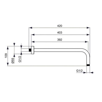 Idealrain Classic рамо за душ пита Idealrain Classic рамо за душ пита