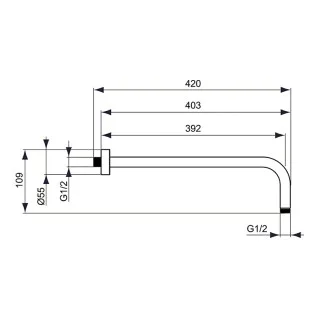 Idealrain Classic рамо за душ пита