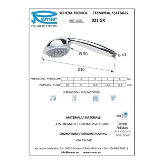 Душ слушалка Juno хидромасажна