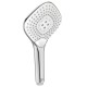 Квадратен подвижен душ, хромиран със силиконови дюзи (Квадратна душ слушалка D42) на цени от 19.99 лв. само в dklux.com