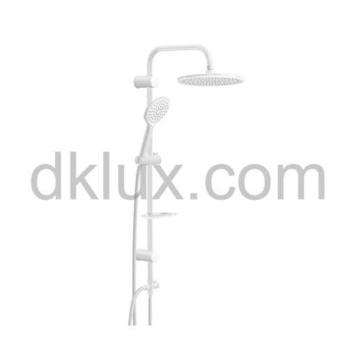 Душ система DELUXE WHITE бял мат с подвижен и стационарен душ на цена от 159.99 лв. в dklux.com