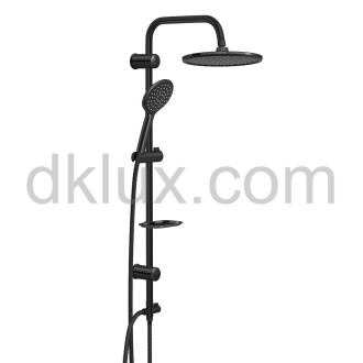 ЧЕРНА душ система DELUXE BLACK КРЪГЛА ЧЕРНА душ система DELUXE BLACK КРЪГЛА