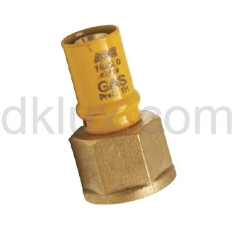 Прес връзка Ф16х1/2"Ж за многослойна тръба за газ