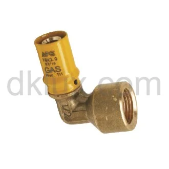 Прес коляно Ф16х1/2"Ж за многослойна тръба за газ Прес коляно Ф16х1/2"Ж за многослойна тръба за газ