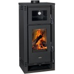 Стояща камина на дърва с фурна за готвене PRITY K2 GT F 8,1kW ЧЕРНА