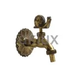 Декоративна канелка месинг с ръкохватка Охлюв