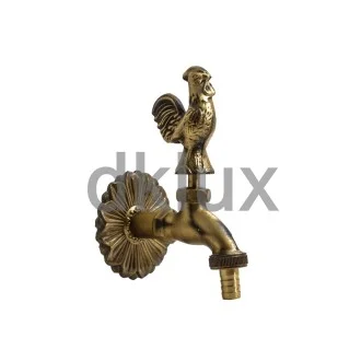 Декоративна канелка месинг с ръкохватка Петел Декоративна канелка месинг с ръкохватка Петел