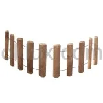 Градинска оградка дървена усилена 25х100см бук