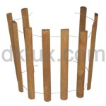 Градинска оградка дървена 50х100см топола