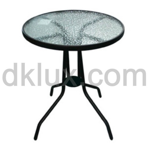 Градинска маса кръгла 60см - стъкло и метал (Градинска маса, кръгла 60см, стъкло-метал) на цени от 45.00 лв. само в dklux.com
