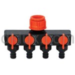 Четворен разклонител за бързи връзки с кранове