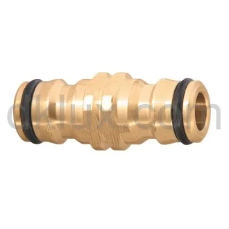 Конектор ДВОЕН за бързи връзки 1/2" и 3/4" МЕСИНГ