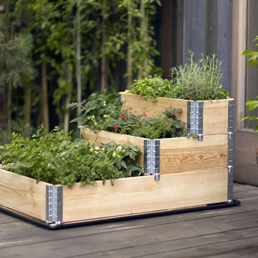 Повдигната градинска леха 80х60х20см ДЪРВЕНА