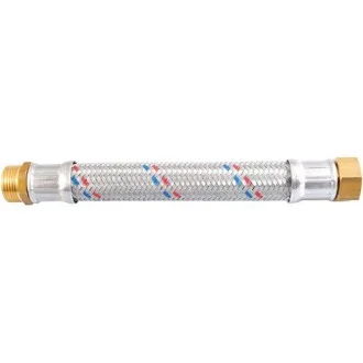 Гъвкава връзка за вода 1"FM 80см неръждаема оплетка Гъвкава връзка за вода 1"FM 80см неръждаема оплетка