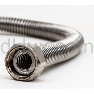 Мека връзка от гофирана неръждаема тръба 1/2" ЖЖ 20см
