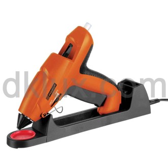 Пистолет за горещ силикон със стойка за зареждане