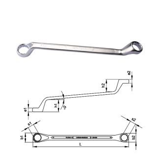 Ключ лула двоен 25х28мм CETA FORM Ключ лула двоен 25х28мм CETA FORM