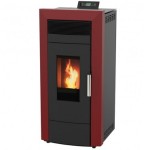 Пелетна камина с водна риза COMMO 21 цвят БОРДО