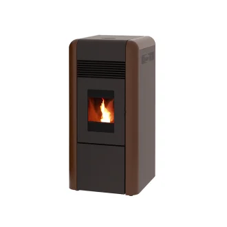 Пелетна камина с водна риза DINO цвят БРОНЗ 17kW